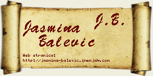 Jasmina Balević vizit kartica
